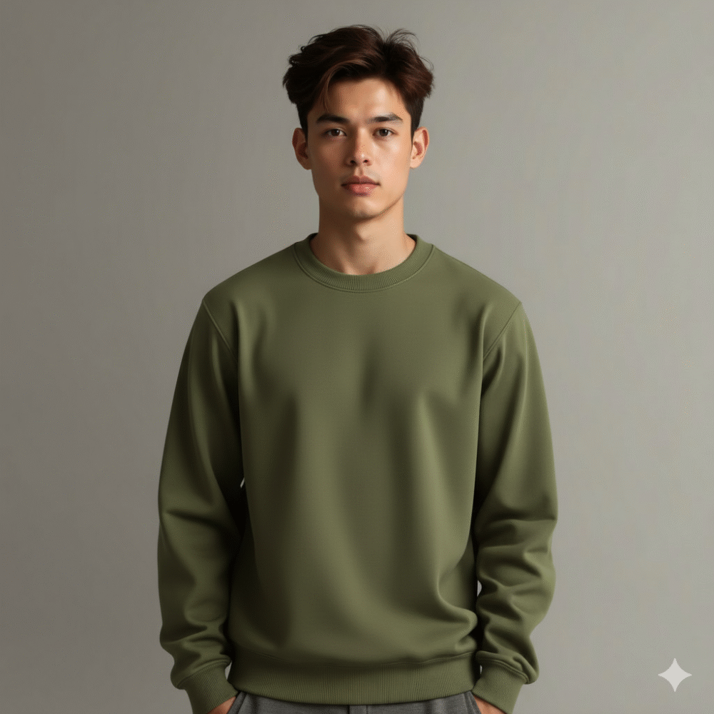 Military Green Sweatshirt-Unisex
