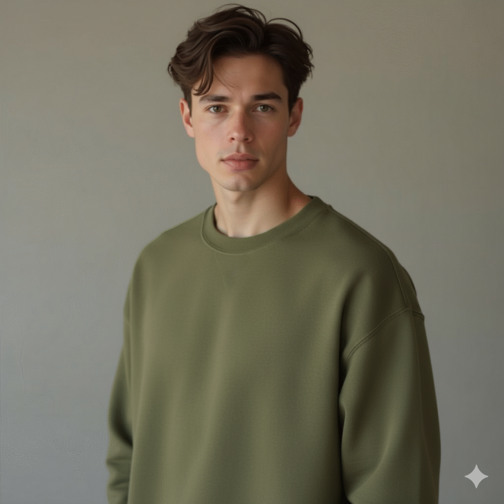 Military Green Sweatshirt-Unisex - Image 2