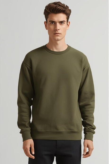Military Green Sweatshirt-Unisex
