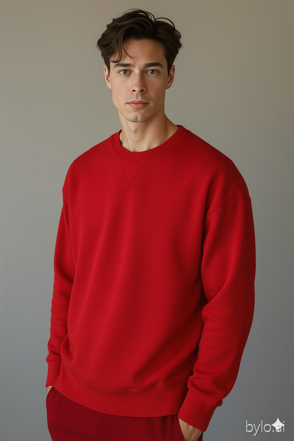 Red Crewneck Sweatshirt - Image 2