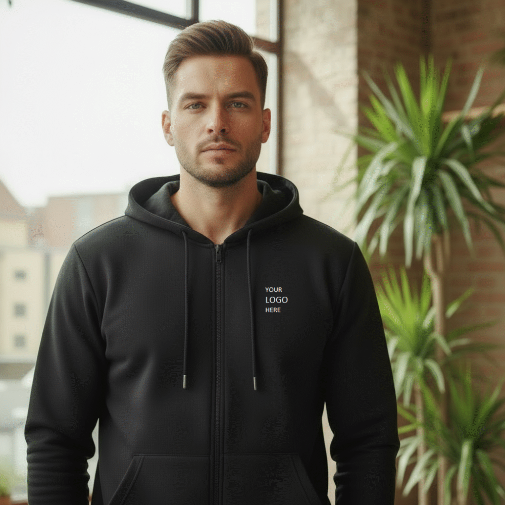Custom Black Hoodie with Logo
