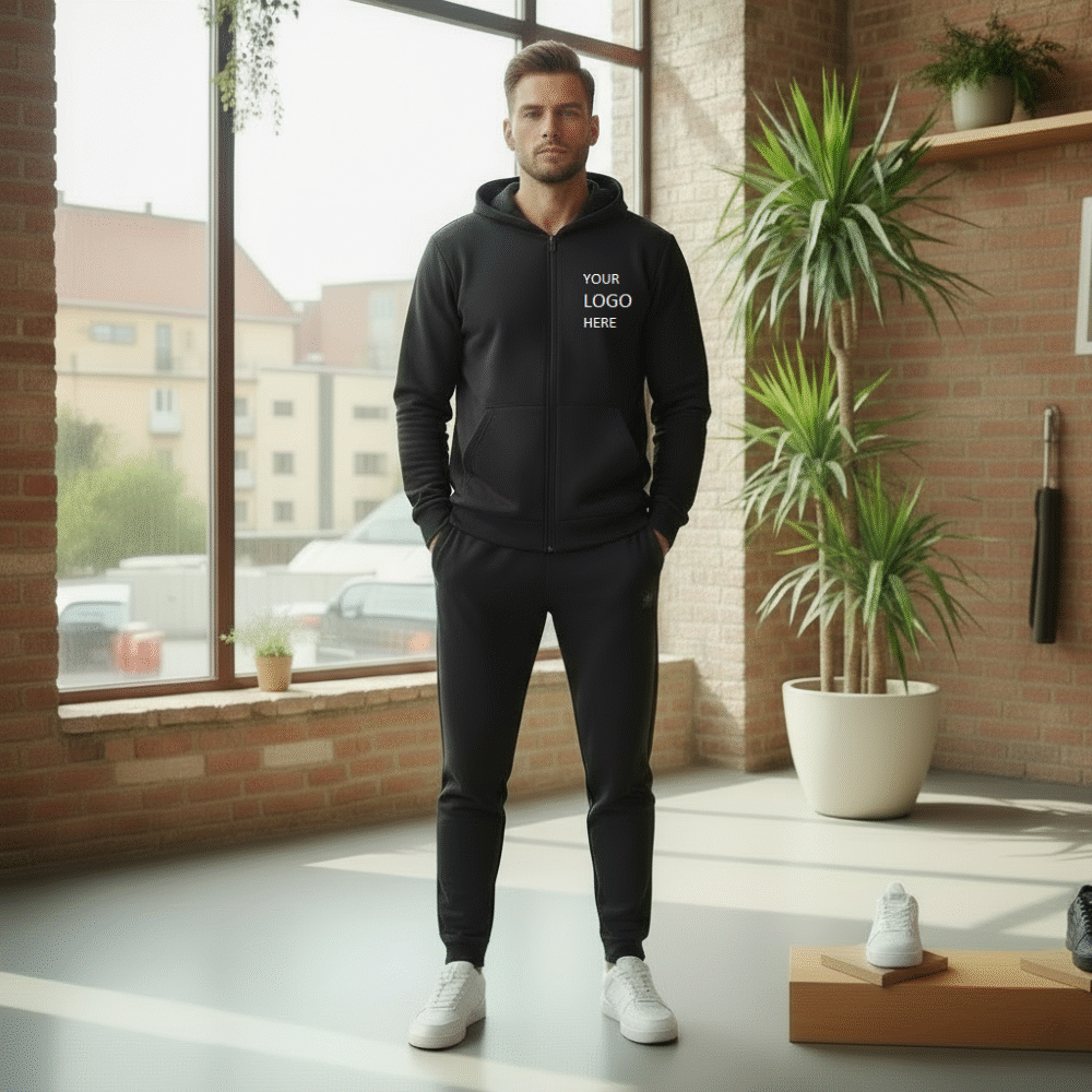 Custom Black Hoodie with Logo - Image 4